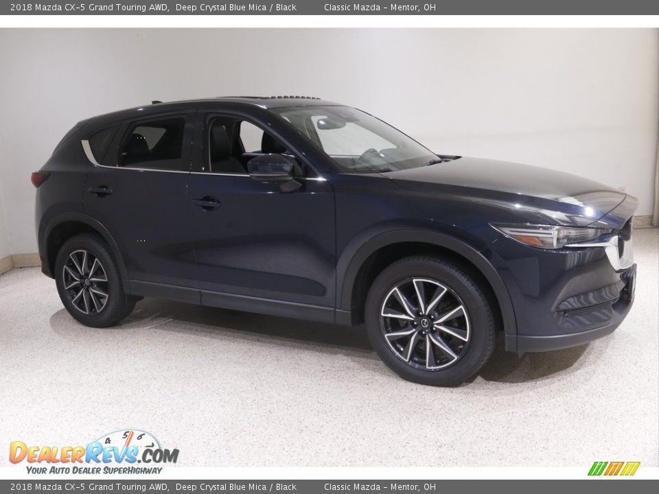 2018 Mazda CX-5 Grand Touring AWD Deep Crystal Blue Mica / Black Photo #1