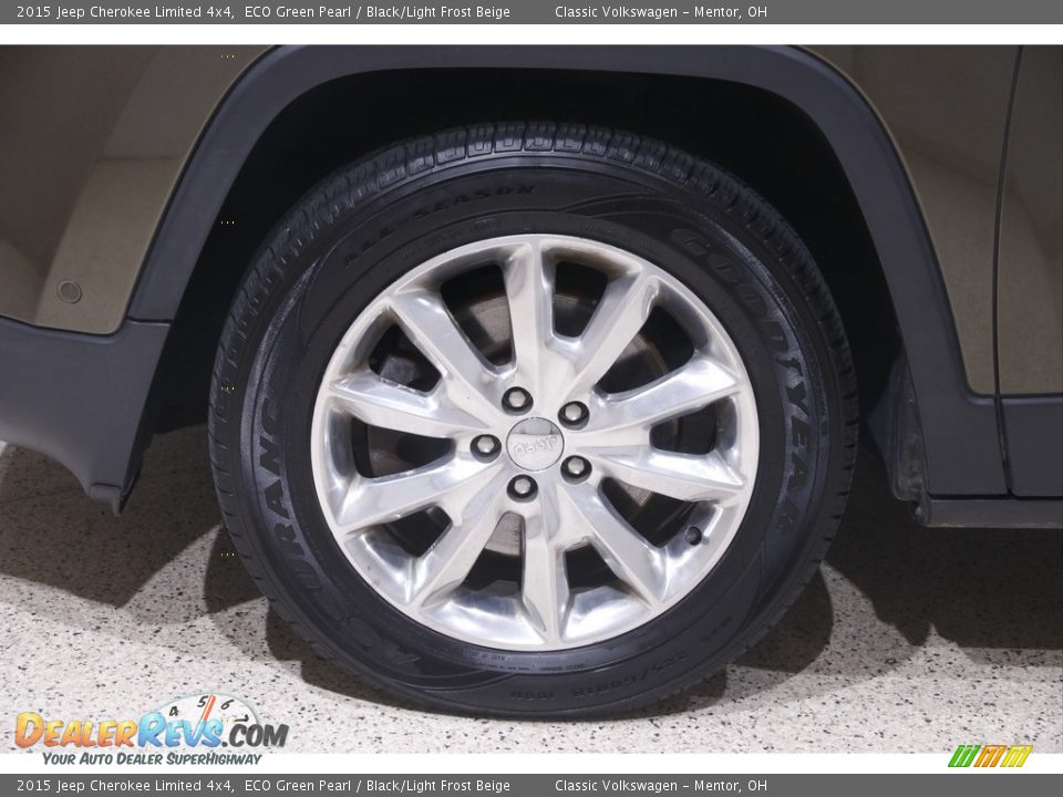 2015 Jeep Cherokee Limited 4x4 ECO Green Pearl / Black/Light Frost Beige Photo #23
