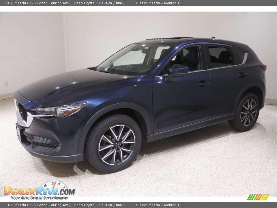 2018 Mazda CX-5 Grand Touring AWD Deep Crystal Blue Mica / Black Photo #3