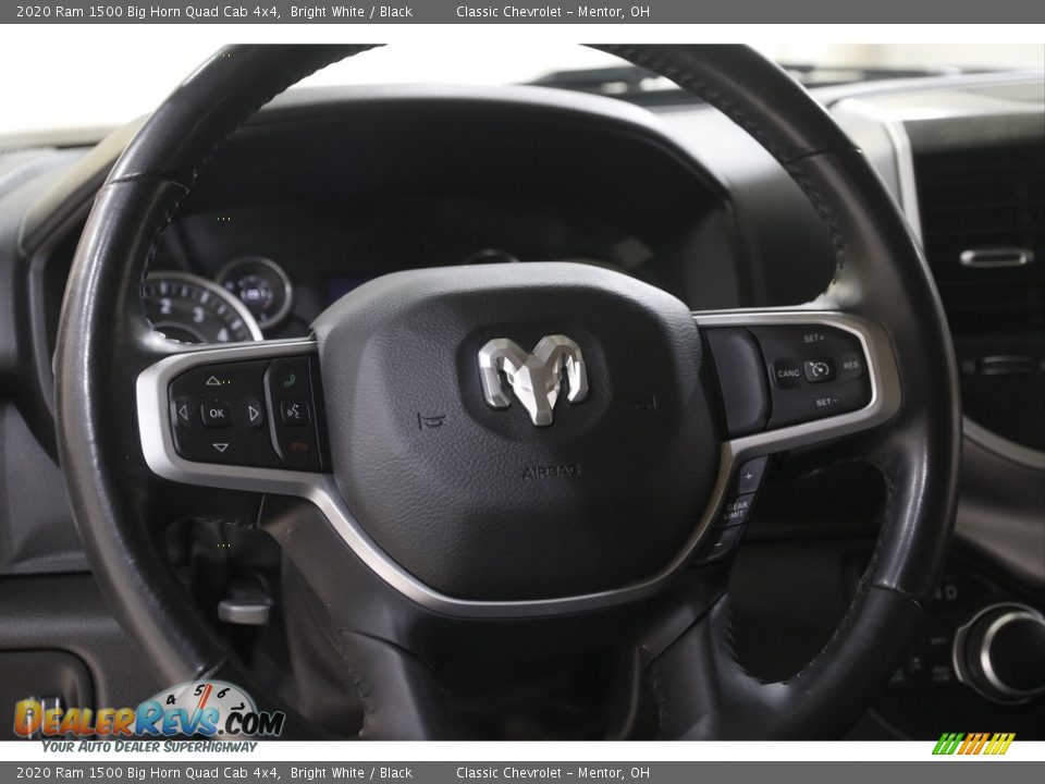 2020 Ram 1500 Big Horn Quad Cab 4x4 Bright White / Black Photo #7