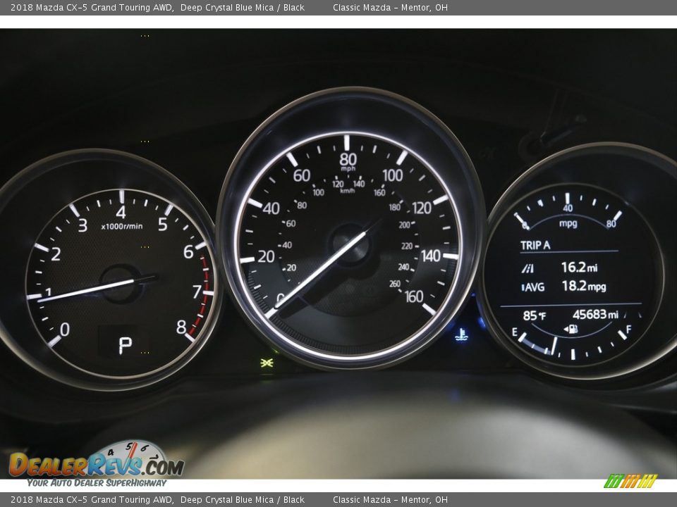 2018 Mazda CX-5 Grand Touring AWD Deep Crystal Blue Mica / Black Photo #8