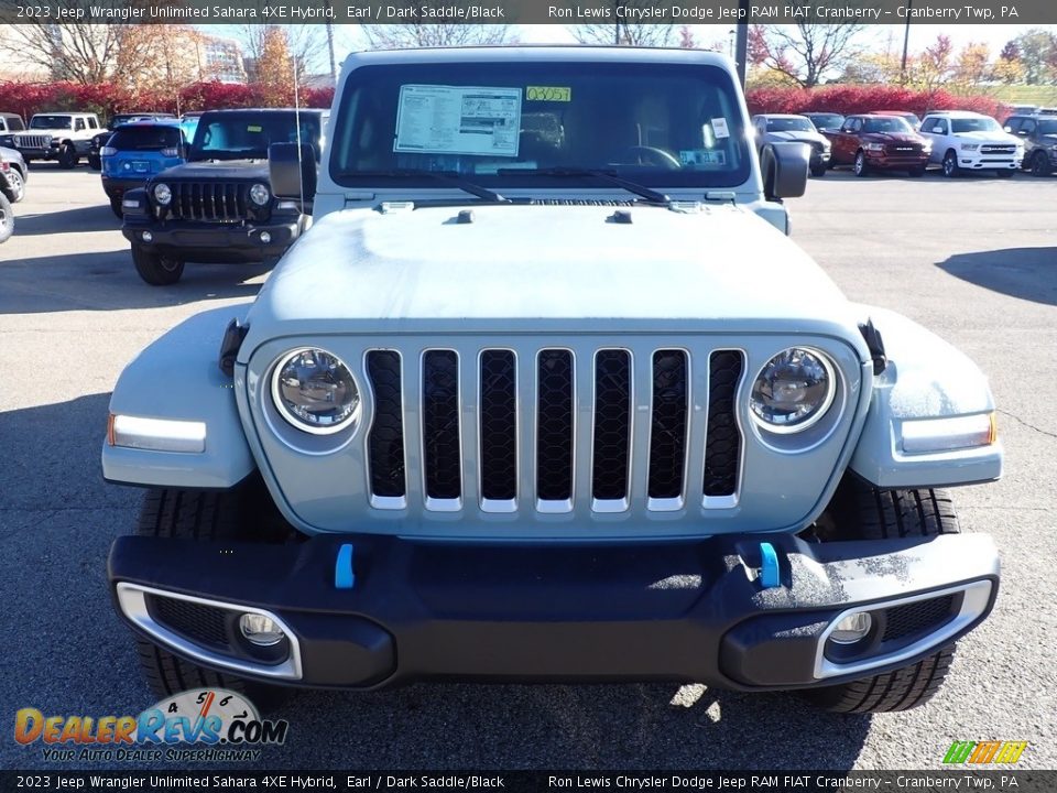 2023 Jeep Wrangler Unlimited Sahara 4XE Hybrid Earl / Dark Saddle/Black Photo #2