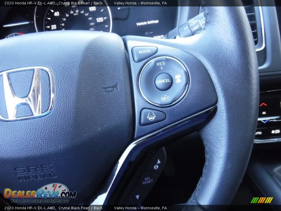2020 Honda HR-V EX-L AWD Crystal Black Pearl / Black Photo #25