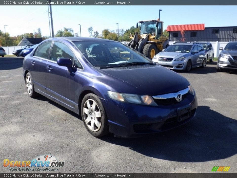 2010 Honda Civic LX Sedan Atomic Blue Metallic / Gray Photo #3