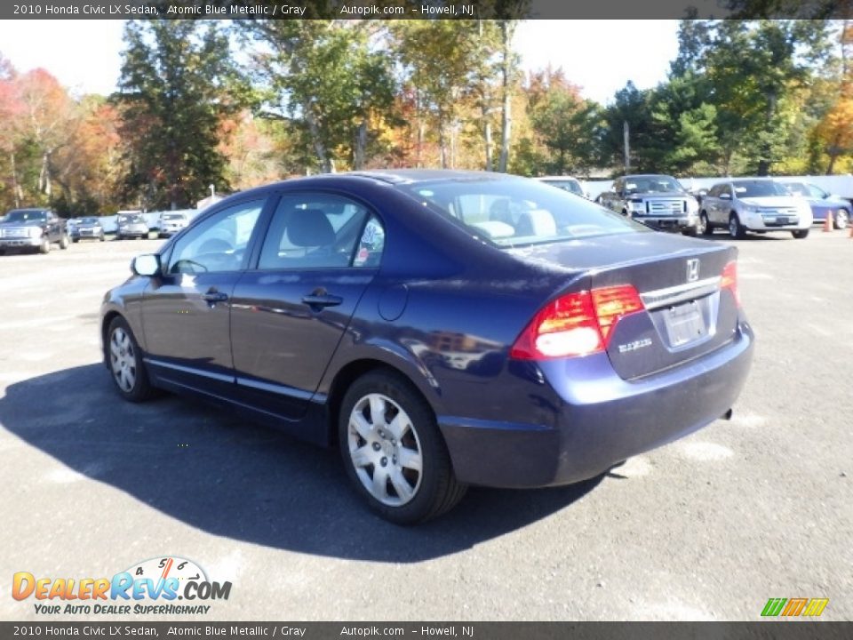 2010 Honda Civic LX Sedan Atomic Blue Metallic / Gray Photo #4