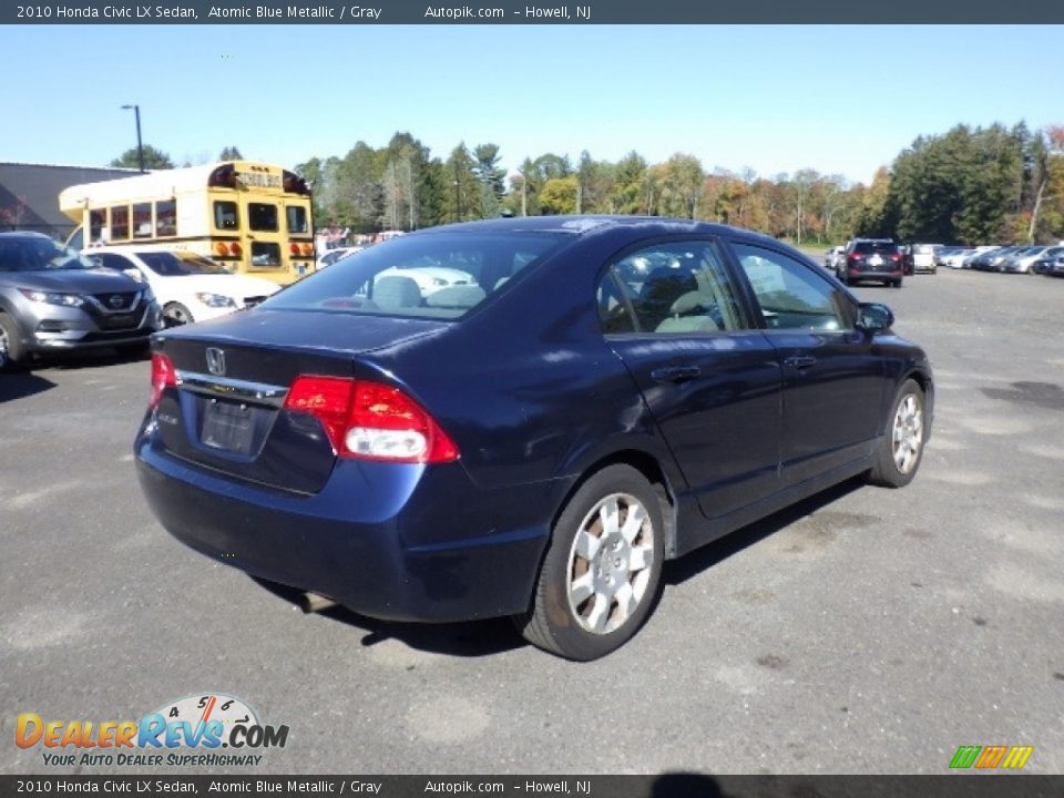 2010 Honda Civic LX Sedan Atomic Blue Metallic / Gray Photo #5