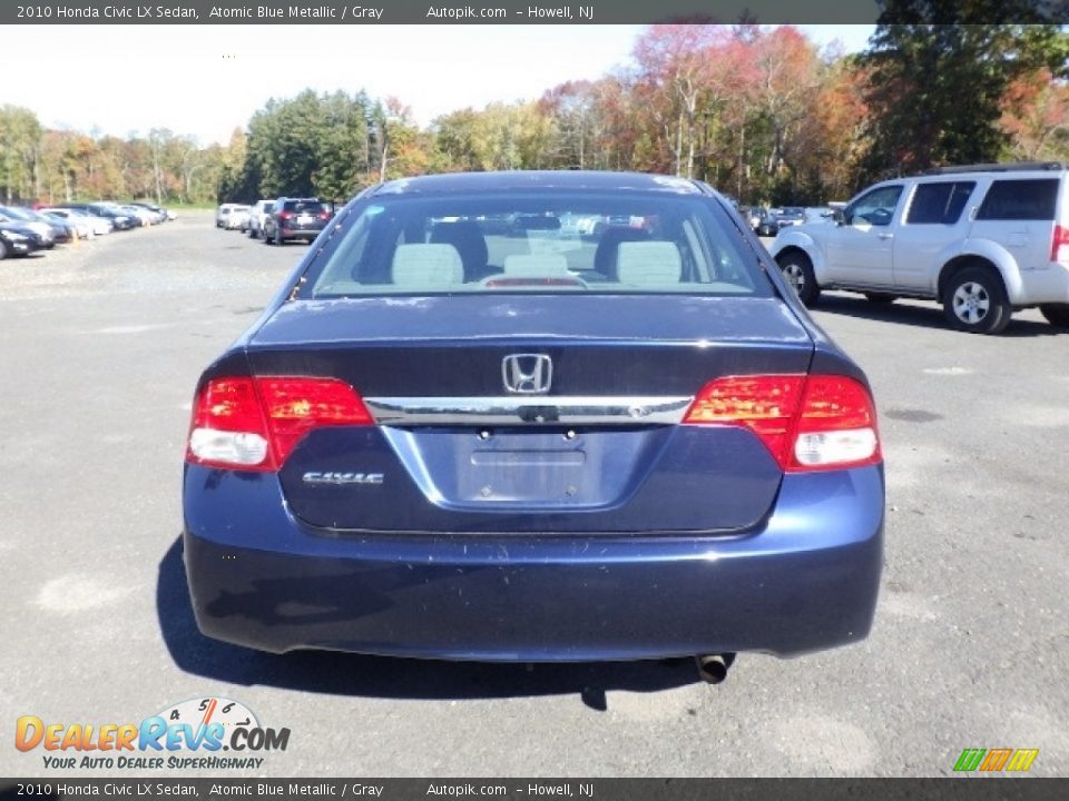 2010 Honda Civic LX Sedan Atomic Blue Metallic / Gray Photo #6