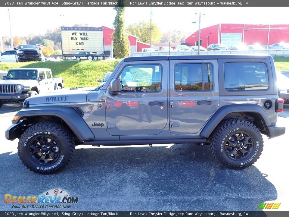 2023 Jeep Wrangler Willys 4x4 Sting-Gray / Heritage Tan/Black Photo #2