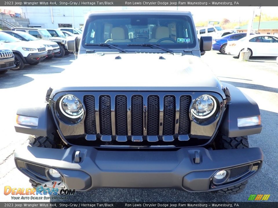 2023 Jeep Wrangler Willys 4x4 Sting-Gray / Heritage Tan/Black Photo #9