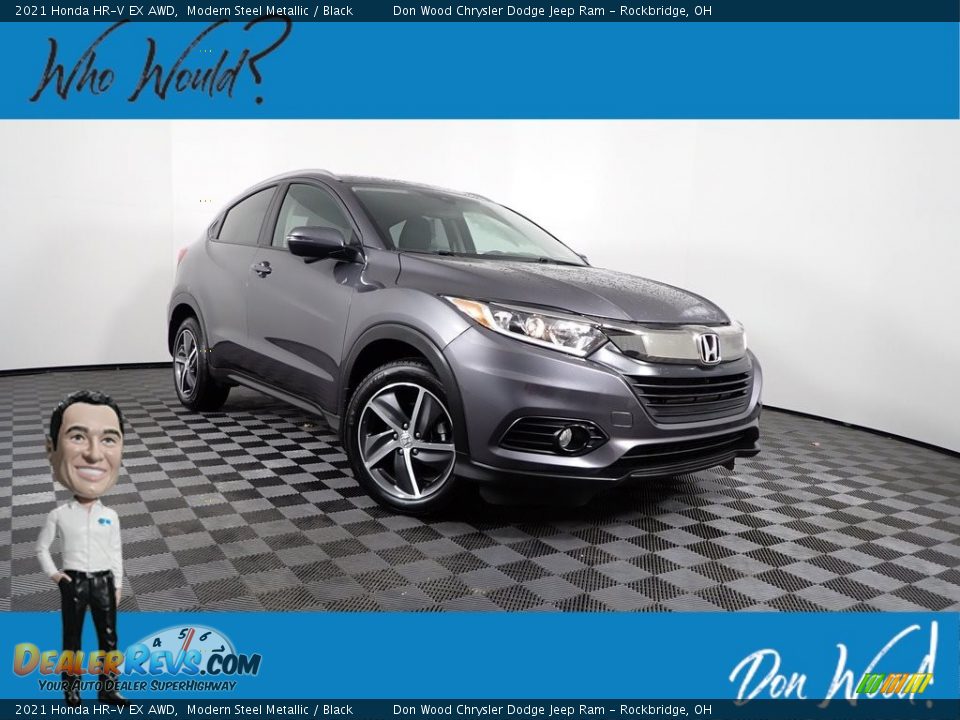 2021 Honda HR-V EX AWD Modern Steel Metallic / Black Photo #1