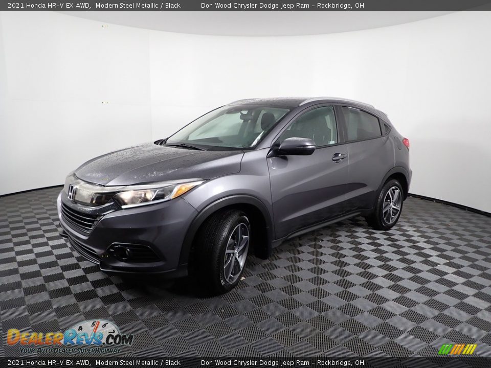 2021 Honda HR-V EX AWD Modern Steel Metallic / Black Photo #7