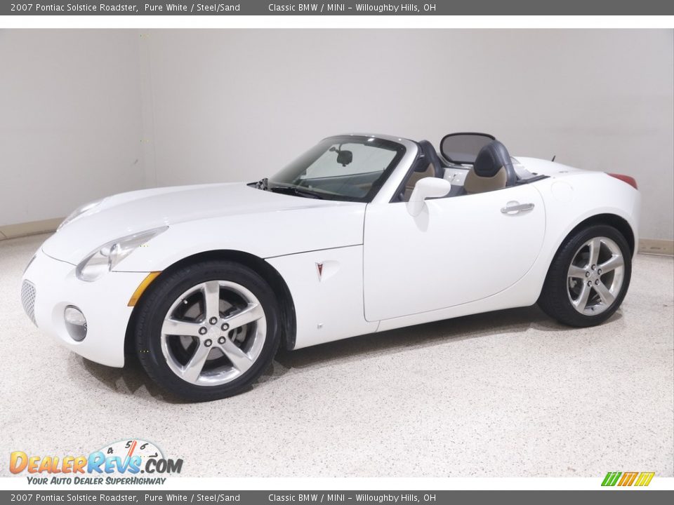 2007 Pontiac Solstice Roadster Pure White / Steel/Sand Photo #4