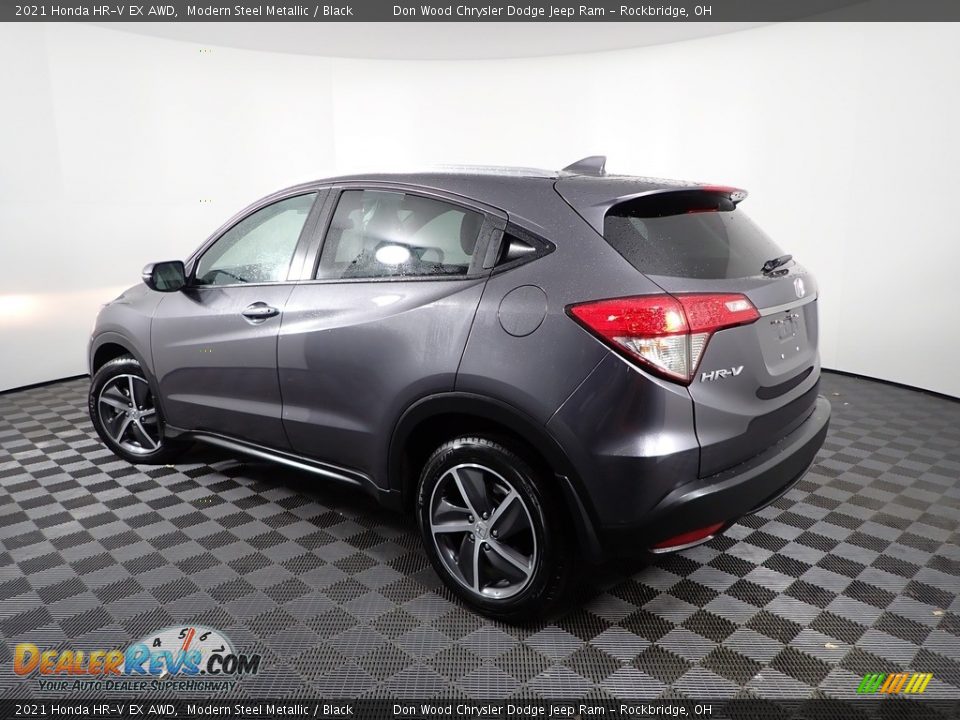 2021 Honda HR-V EX AWD Modern Steel Metallic / Black Photo #8