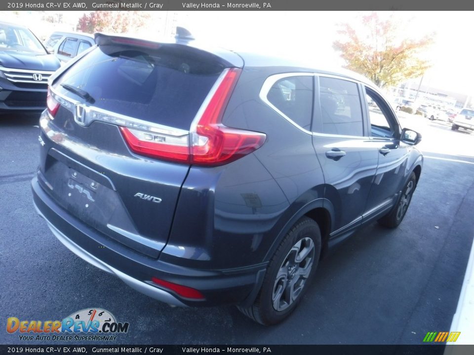 2019 Honda CR-V EX AWD Gunmetal Metallic / Gray Photo #7