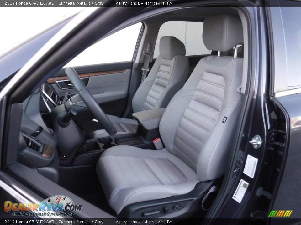 2019 Honda CR-V EX AWD Gunmetal Metallic / Gray Photo #14