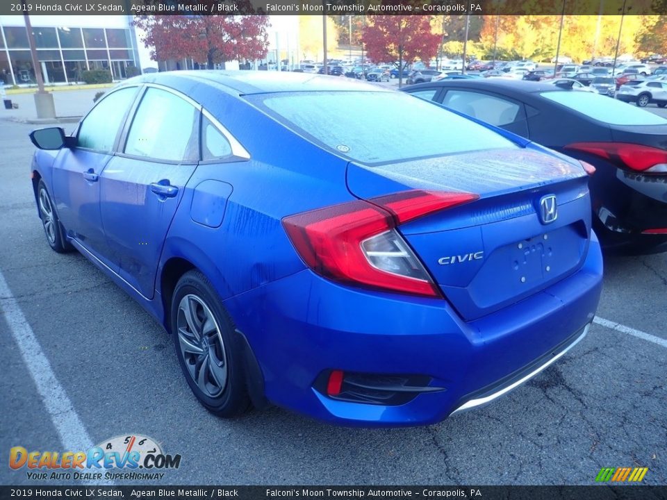 2019 Honda Civic LX Sedan Agean Blue Metallic / Black Photo #2