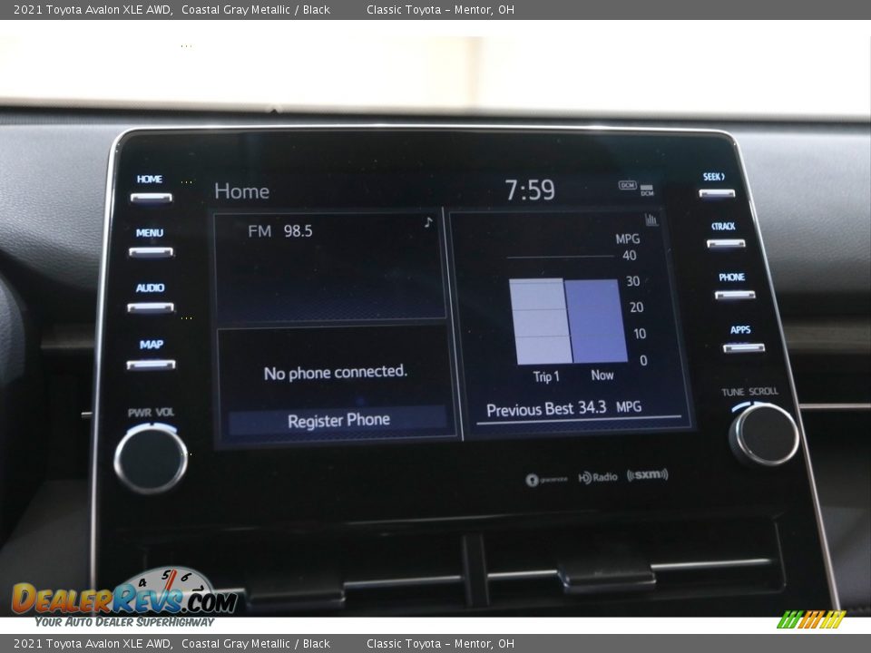 2021 Toyota Avalon XLE AWD Coastal Gray Metallic / Black Photo #10