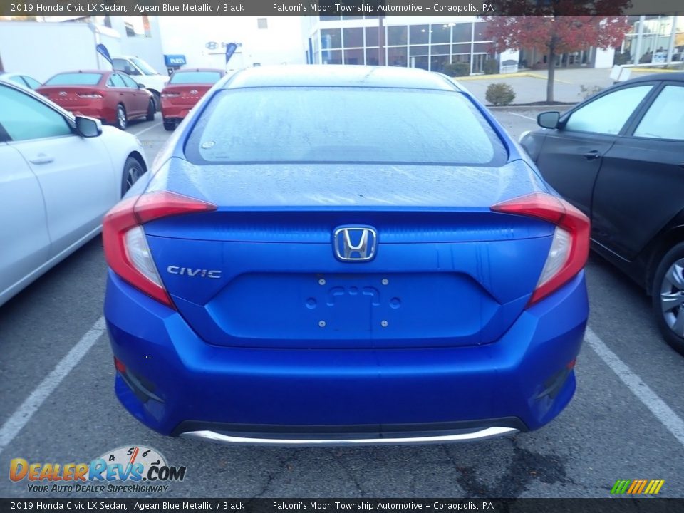 2019 Honda Civic LX Sedan Agean Blue Metallic / Black Photo #3