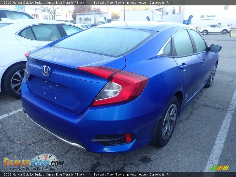 2019 Honda Civic LX Sedan Agean Blue Metallic / Black Photo #4