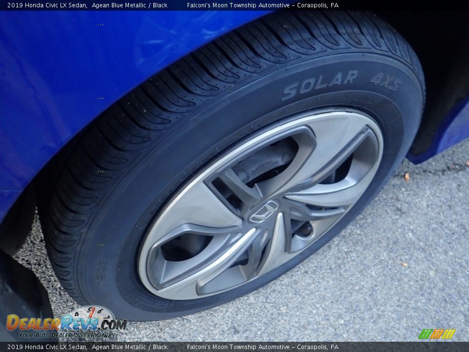 2019 Honda Civic LX Sedan Agean Blue Metallic / Black Photo #5
