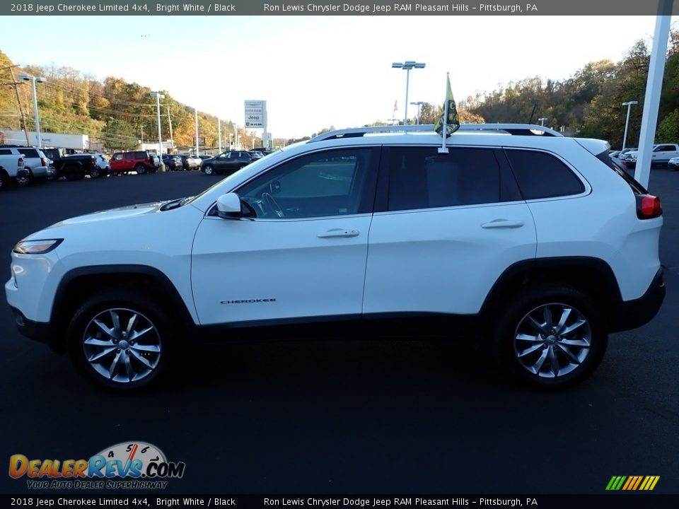 2018 Jeep Cherokee Limited 4x4 Bright White / Black Photo #2