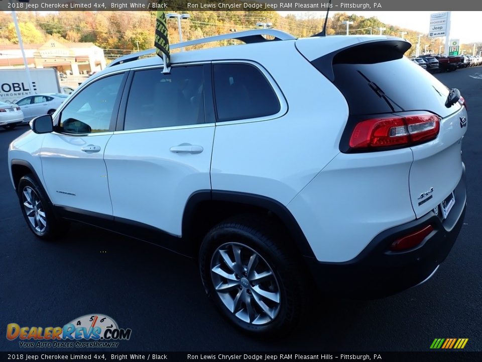 2018 Jeep Cherokee Limited 4x4 Bright White / Black Photo #3