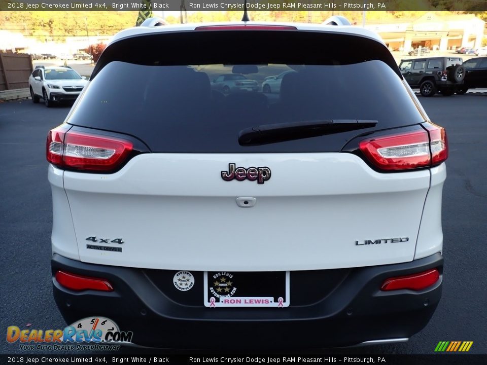 2018 Jeep Cherokee Limited 4x4 Bright White / Black Photo #4