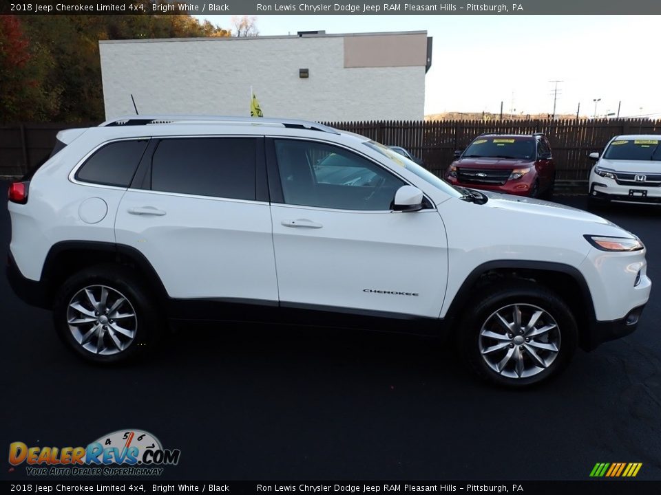 2018 Jeep Cherokee Limited 4x4 Bright White / Black Photo #7