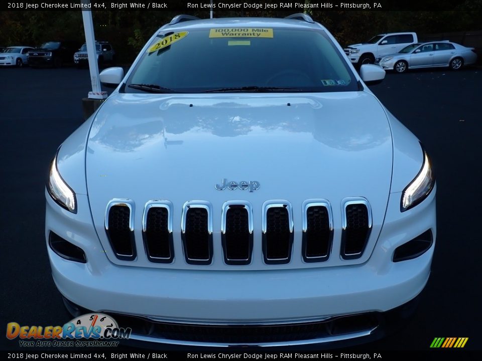 2018 Jeep Cherokee Limited 4x4 Bright White / Black Photo #9