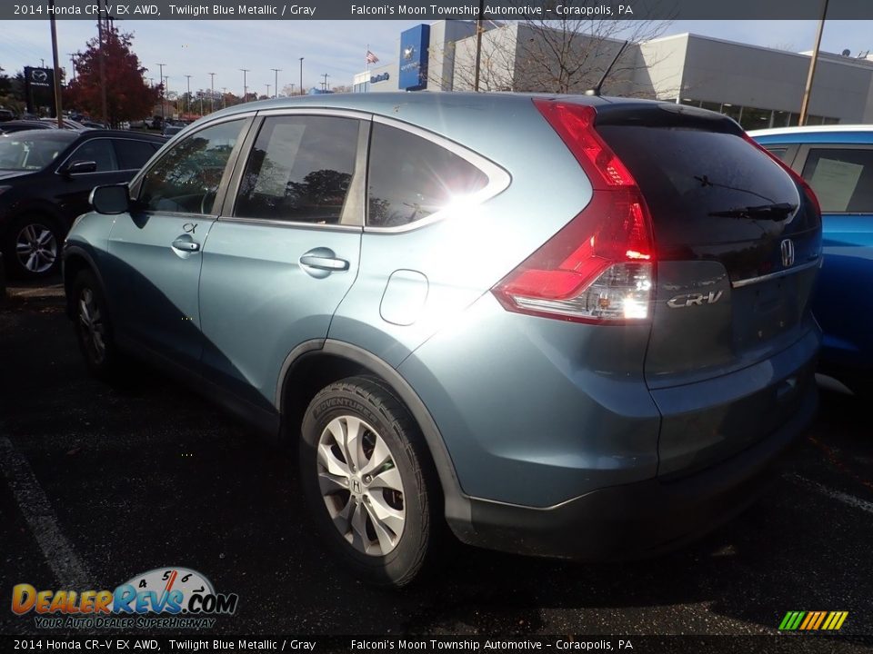 2014 Honda CR-V EX AWD Twilight Blue Metallic / Gray Photo #2