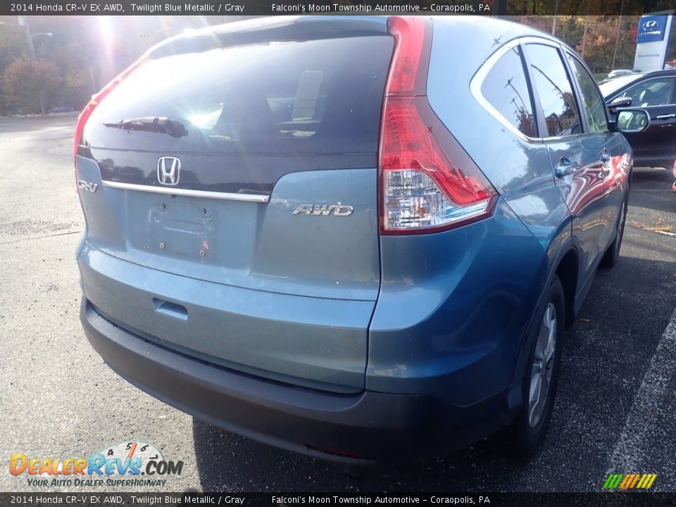 2014 Honda CR-V EX AWD Twilight Blue Metallic / Gray Photo #4