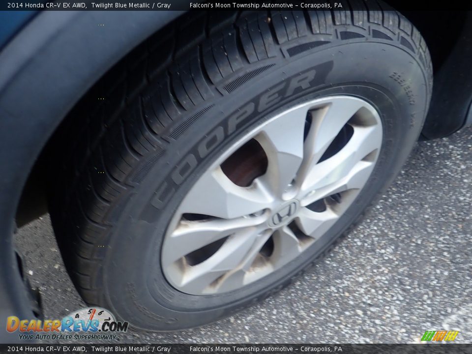2014 Honda CR-V EX AWD Twilight Blue Metallic / Gray Photo #5