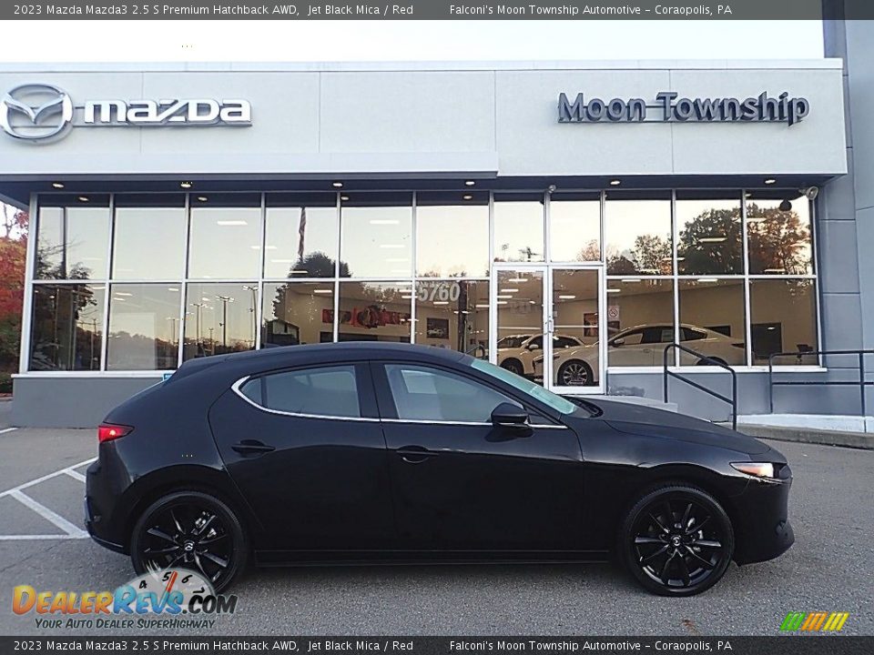 2023 Mazda Mazda3 2.5 S Premium Hatchback AWD Jet Black Mica / Red Photo #1