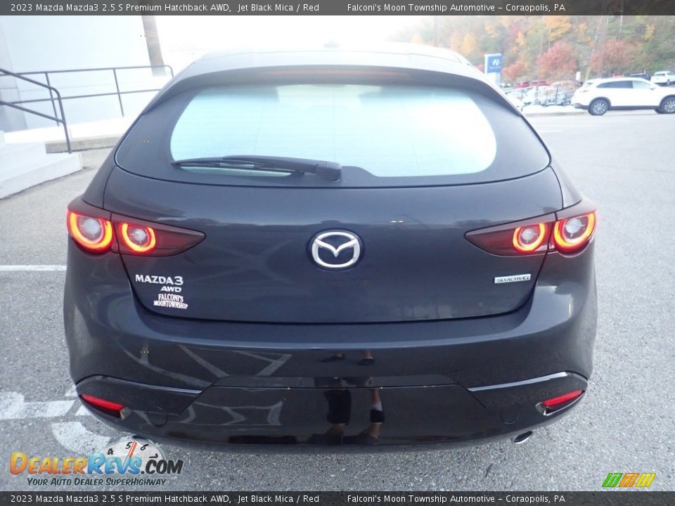 2023 Mazda Mazda3 2.5 S Premium Hatchback AWD Jet Black Mica / Red Photo #3