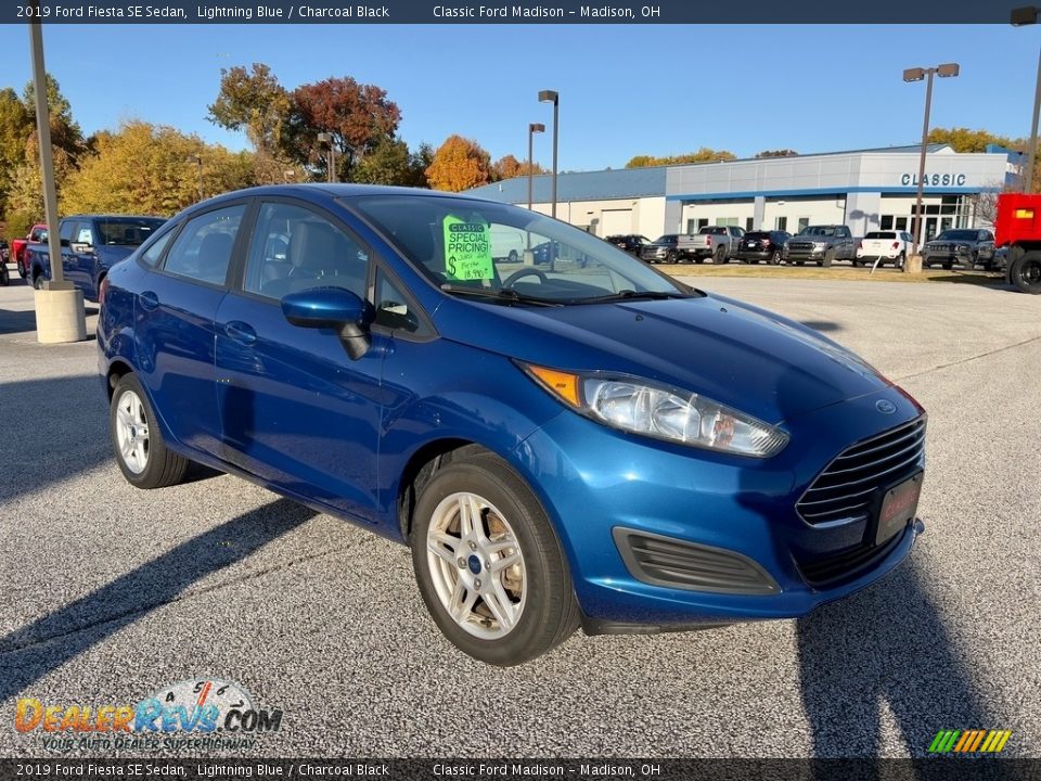 2019 Ford Fiesta SE Sedan Lightning Blue / Charcoal Black Photo #13
