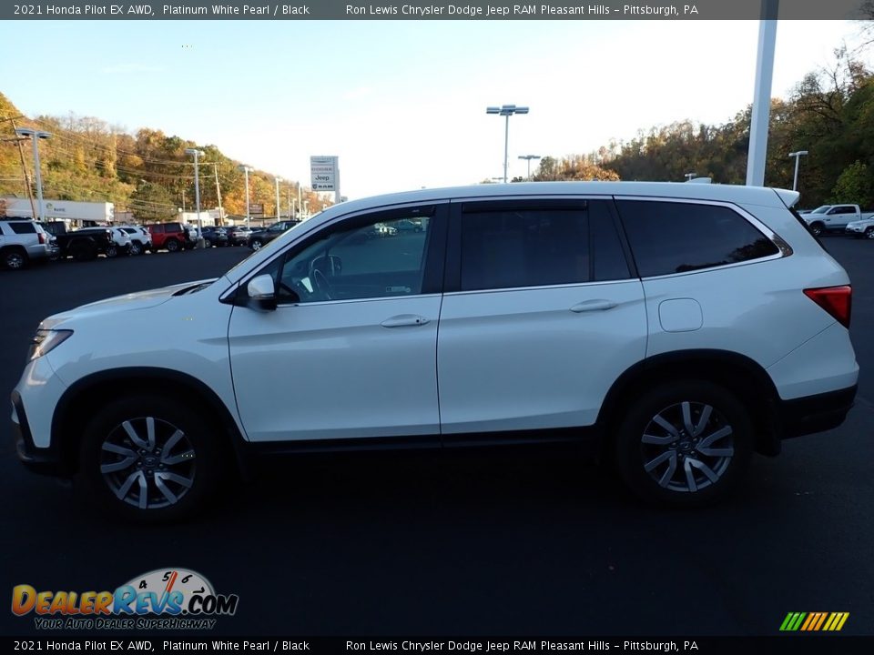 2021 Honda Pilot EX AWD Platinum White Pearl / Black Photo #2