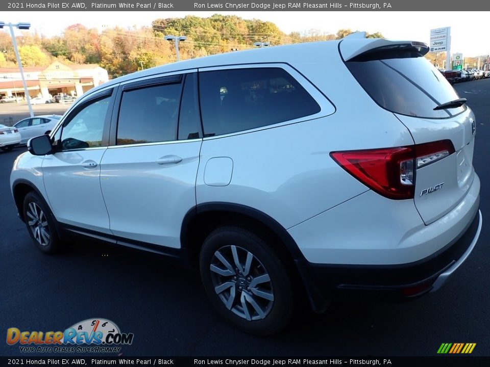 2021 Honda Pilot EX AWD Platinum White Pearl / Black Photo #3