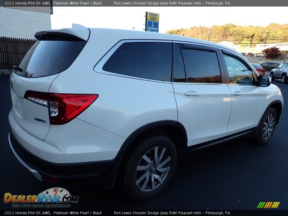 2021 Honda Pilot EX AWD Platinum White Pearl / Black Photo #6