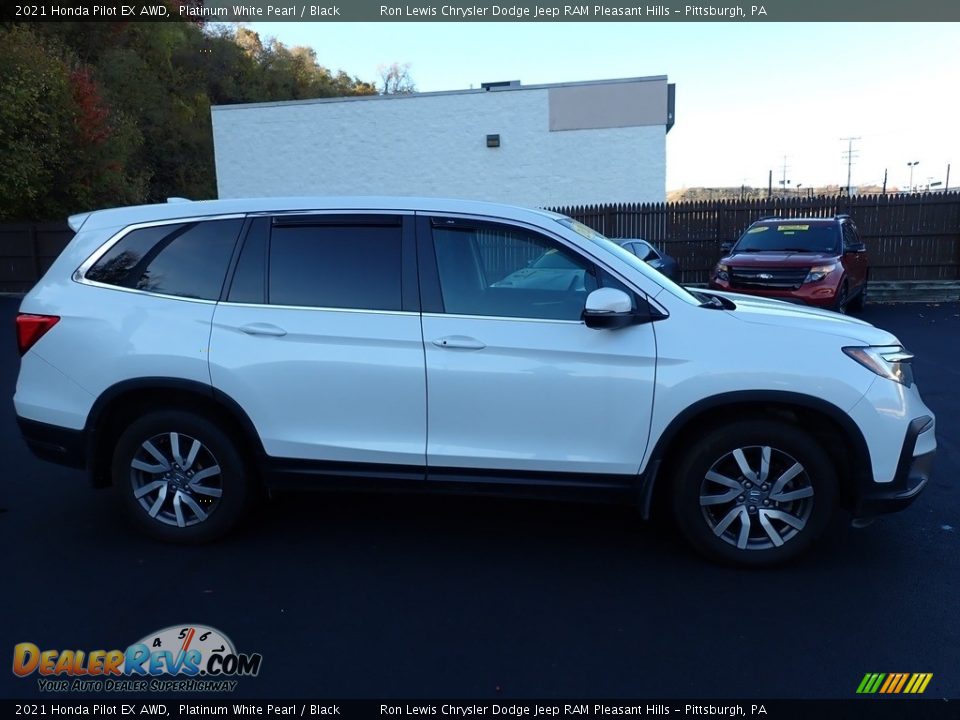 2021 Honda Pilot EX AWD Platinum White Pearl / Black Photo #7