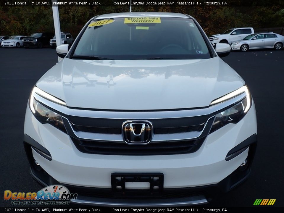 2021 Honda Pilot EX AWD Platinum White Pearl / Black Photo #9