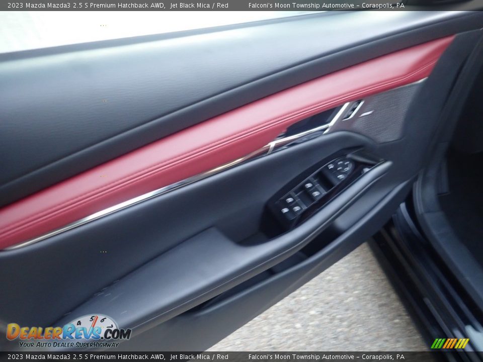 2023 Mazda Mazda3 2.5 S Premium Hatchback AWD Jet Black Mica / Red Photo #14