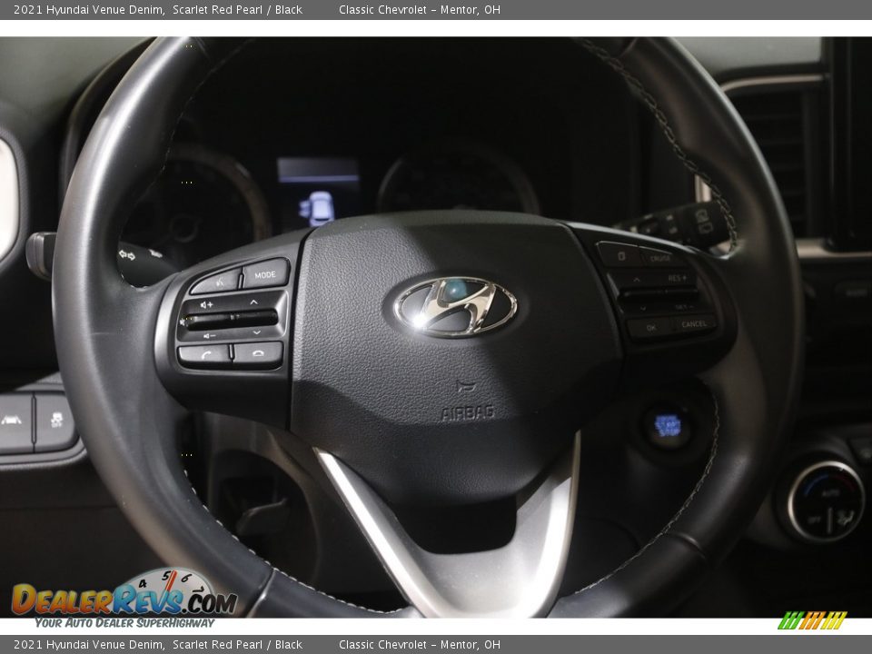 2021 Hyundai Venue Denim Steering Wheel Photo #7