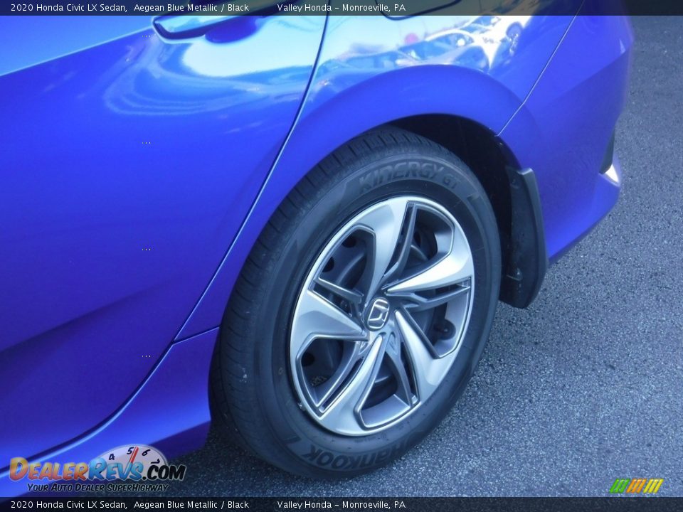 2020 Honda Civic LX Sedan Aegean Blue Metallic / Black Photo #3