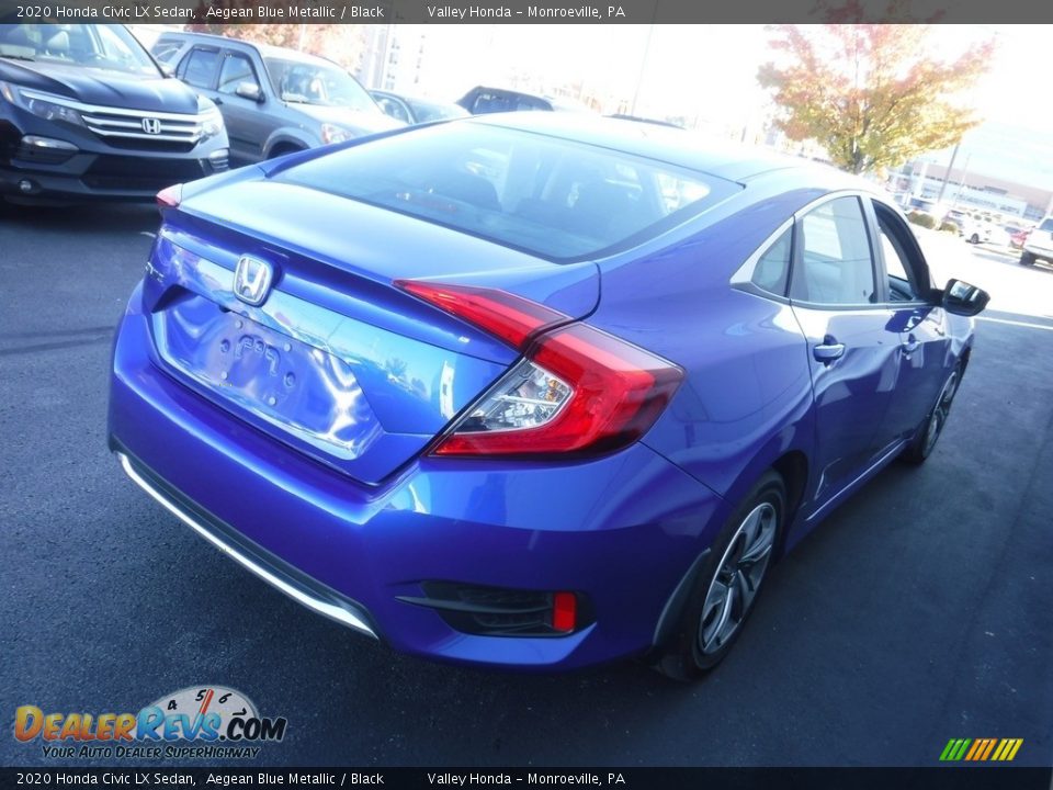 2020 Honda Civic LX Sedan Aegean Blue Metallic / Black Photo #6