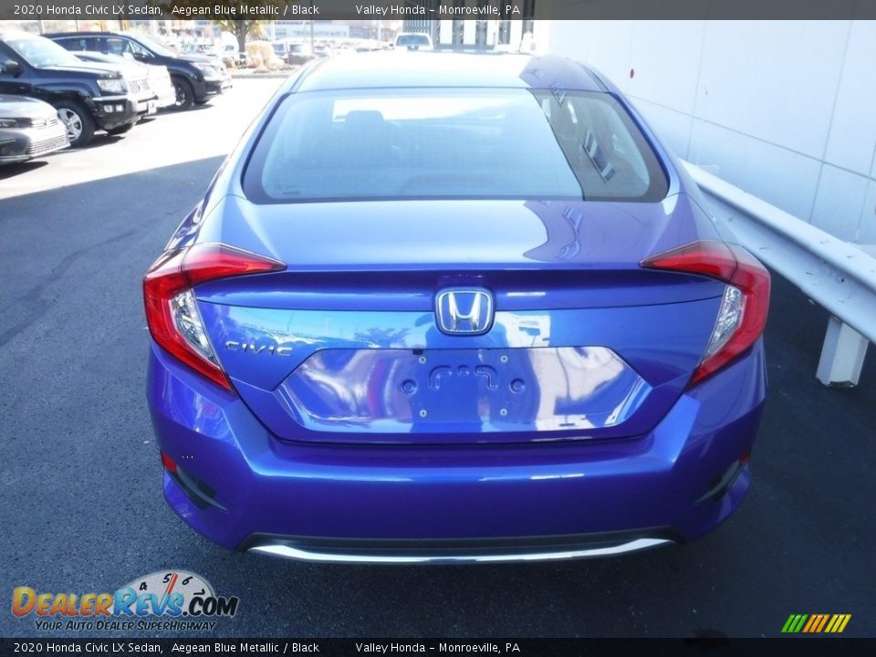 2020 Honda Civic LX Sedan Aegean Blue Metallic / Black Photo #7