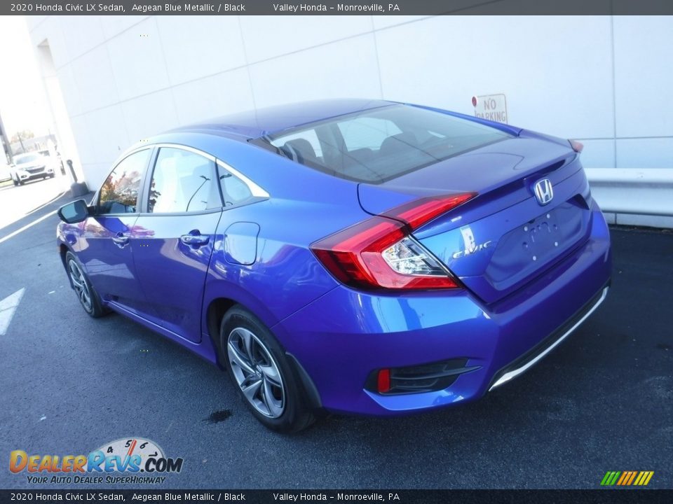 2020 Honda Civic LX Sedan Aegean Blue Metallic / Black Photo #8