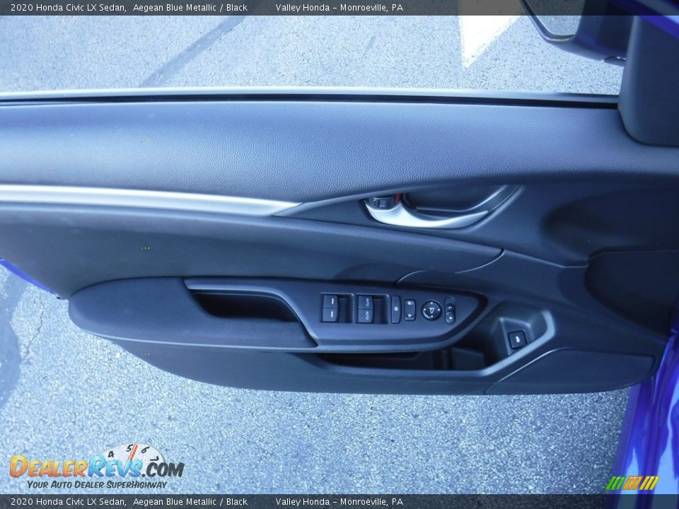 2020 Honda Civic LX Sedan Aegean Blue Metallic / Black Photo #9