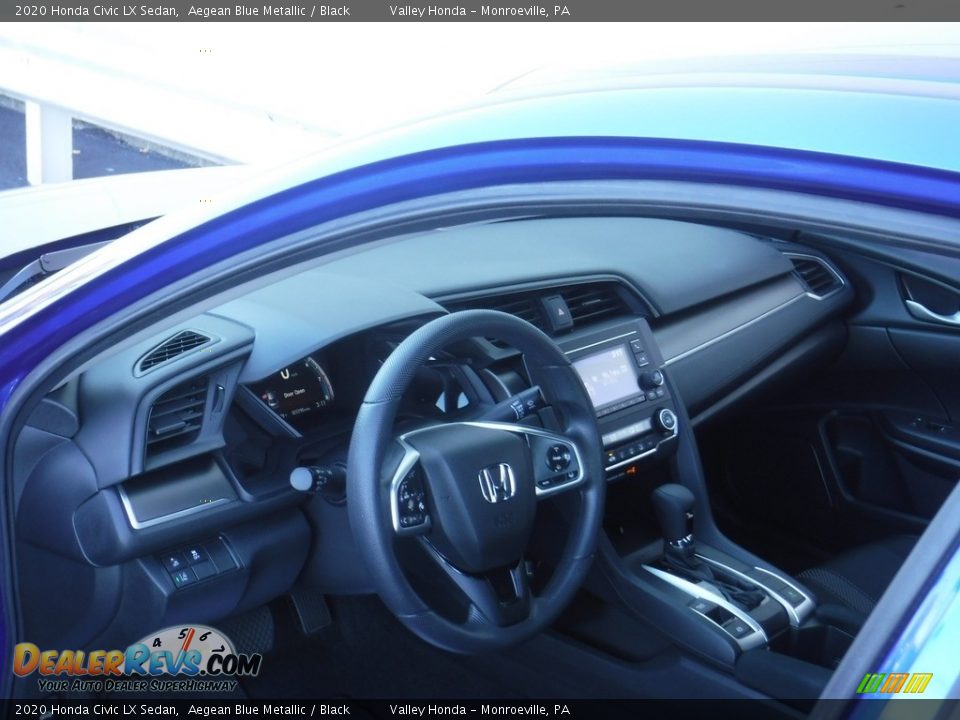 2020 Honda Civic LX Sedan Aegean Blue Metallic / Black Photo #10