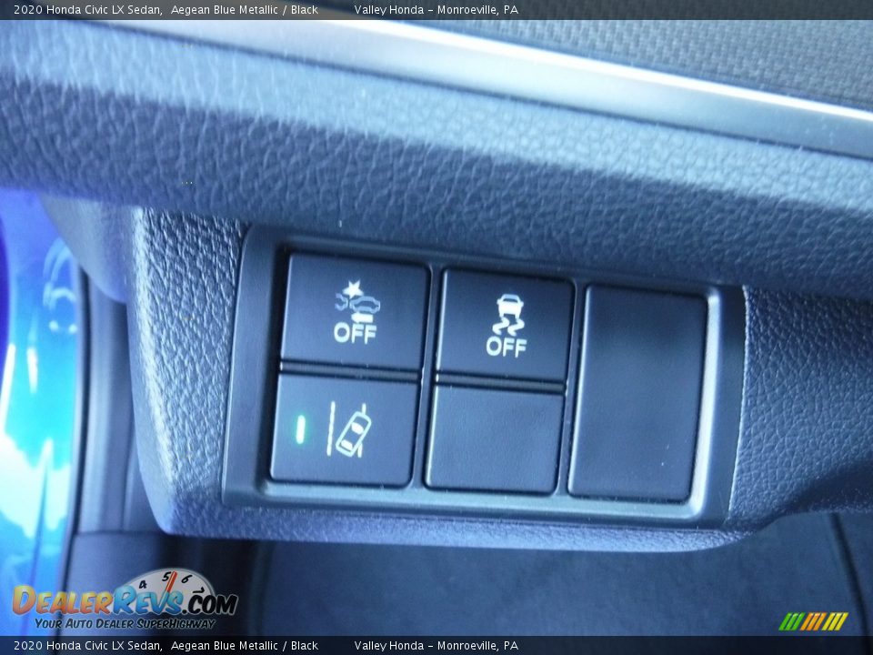 2020 Honda Civic LX Sedan Aegean Blue Metallic / Black Photo #11