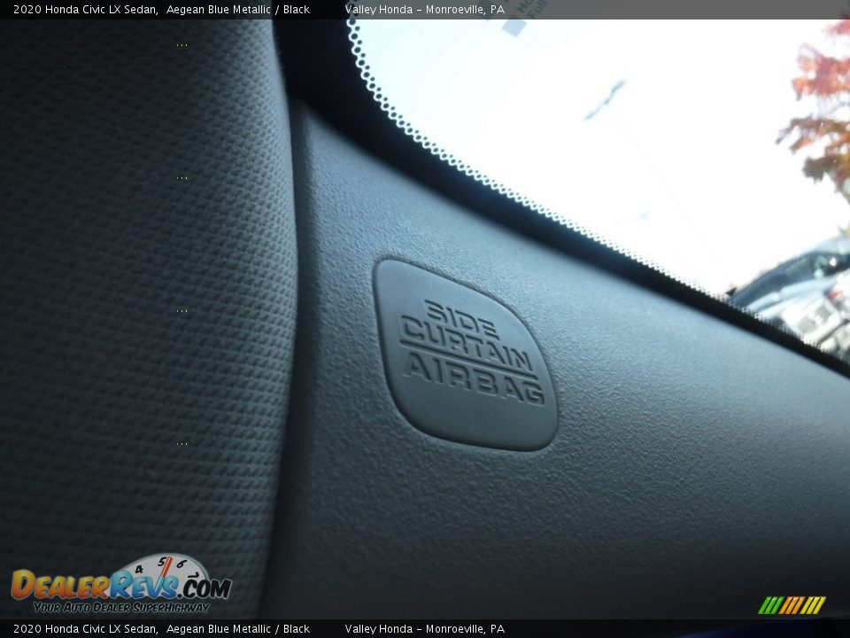 2020 Honda Civic LX Sedan Aegean Blue Metallic / Black Photo #13